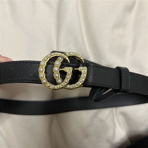 gucci pearl belt replica|gucci pearl belt poshmark.